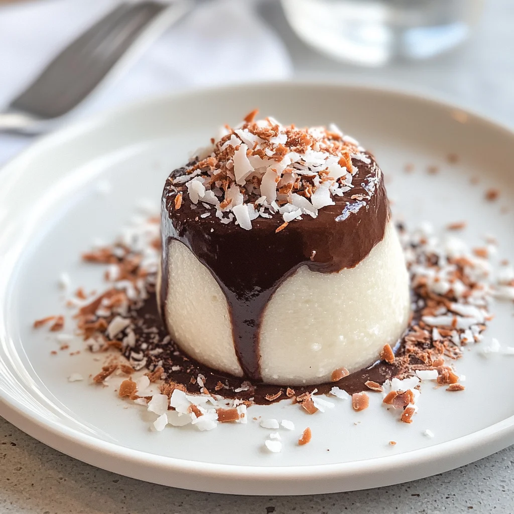 Budino al cocco e cioccolato