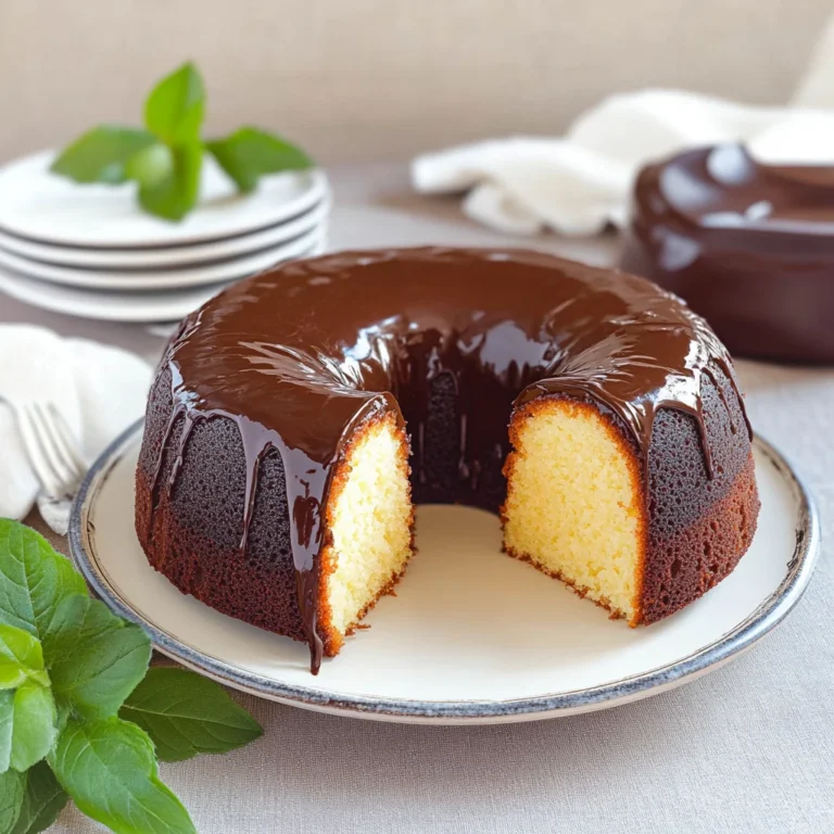 Ciambellone glassato al cioccolato