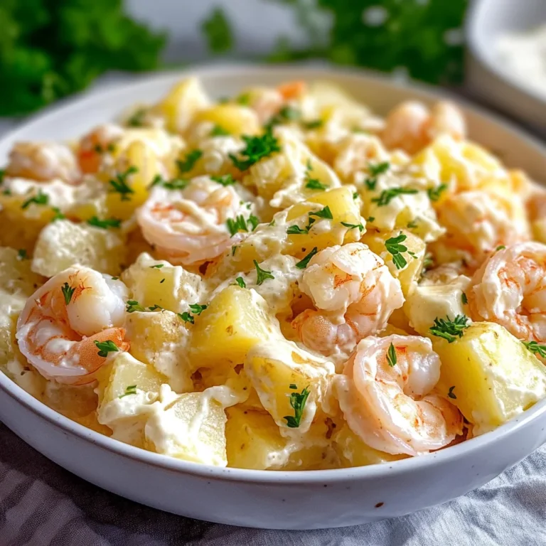 Insalata di patate e gamberi
