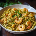 Pasta con gamberi e pistacchio