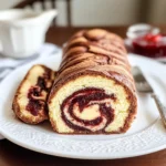 Rotolo marmorizzato con marmellata